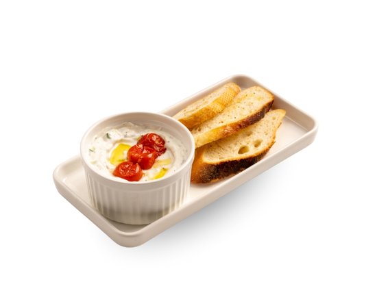 LABNEH WITH TOMATOES AND GARLIC